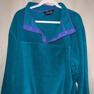 Lands End 3/4 button pullover